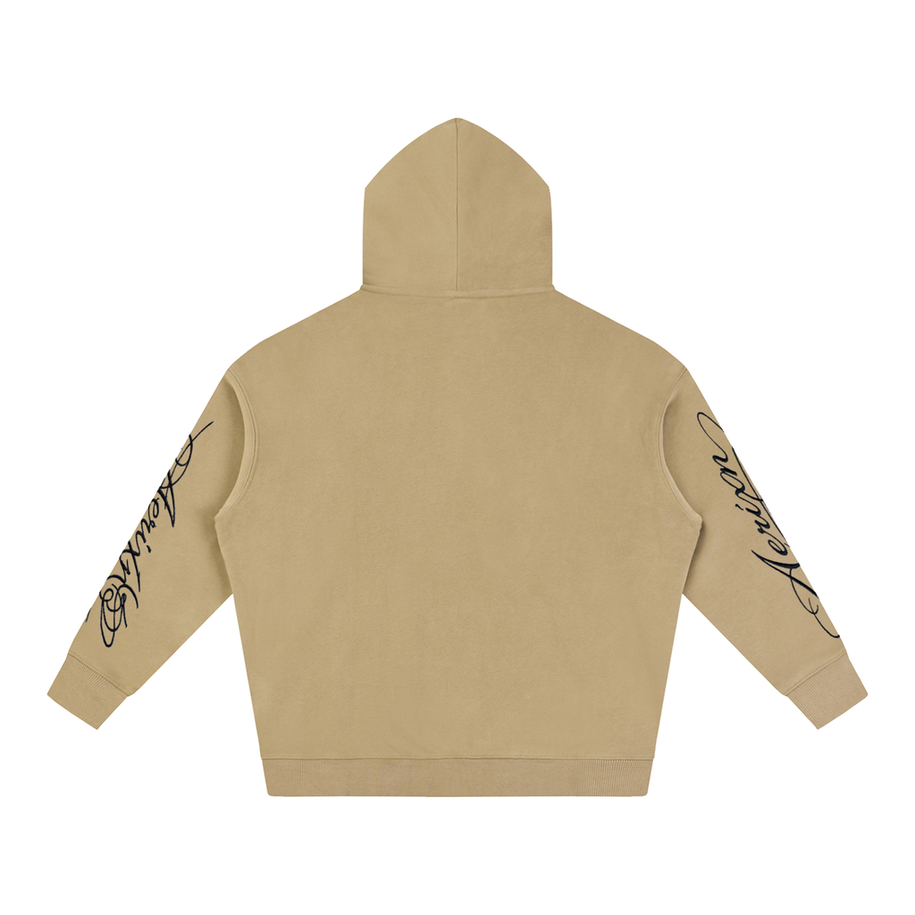 AERIXN Oversized Fleeced Hoodie — Signature Detail