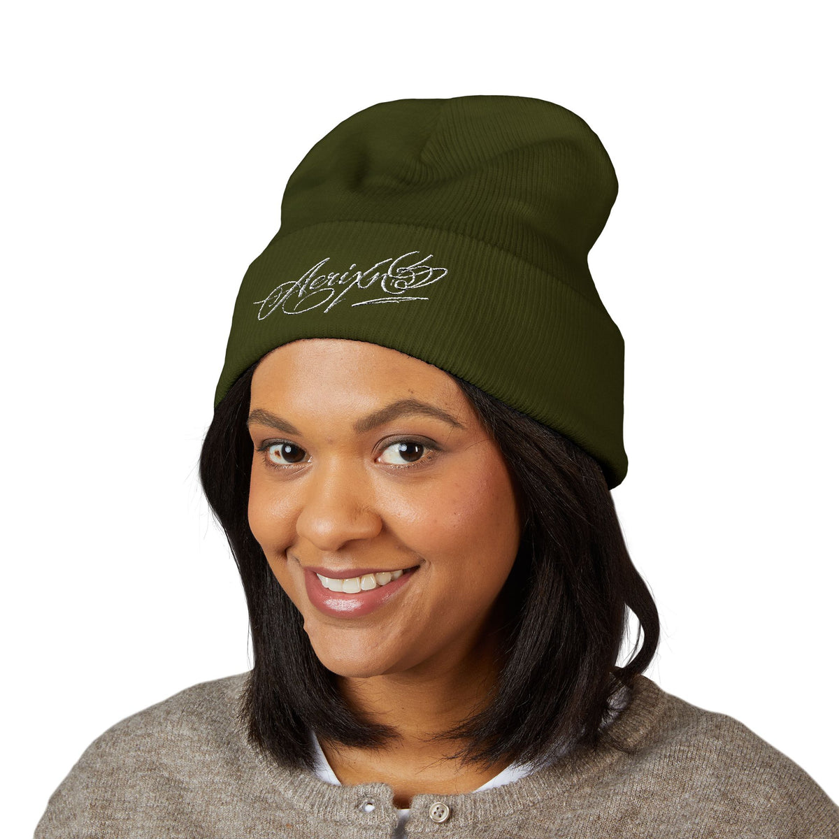 AERIXN Classic Cuffed Beanie — Embroidered