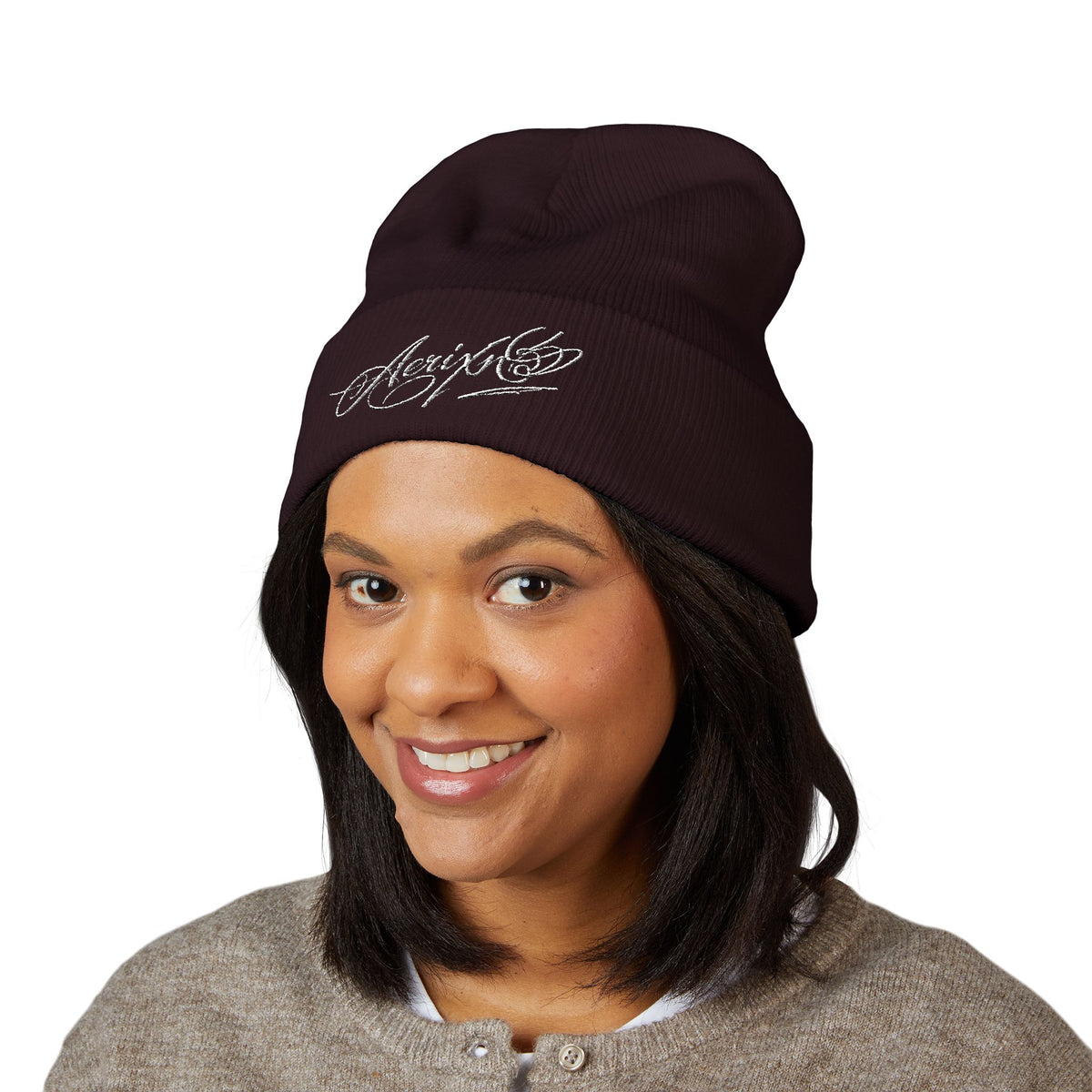 AERIXN Classic Cuffed Beanie — Embroidered