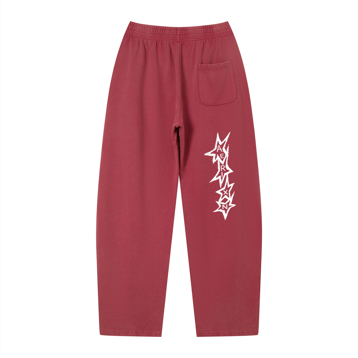 AERIXN Star Series — Vintage Wash Loose Sweatpants (White Stars)