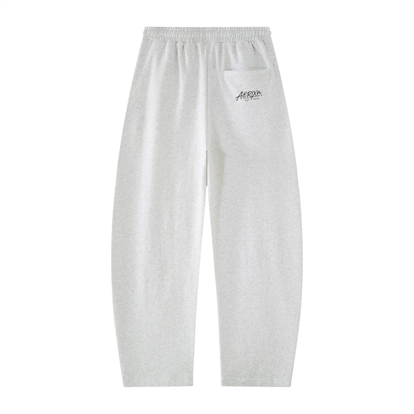 AERIXN Heavyweight Barrel Leg Sweatpants — Signature Detail