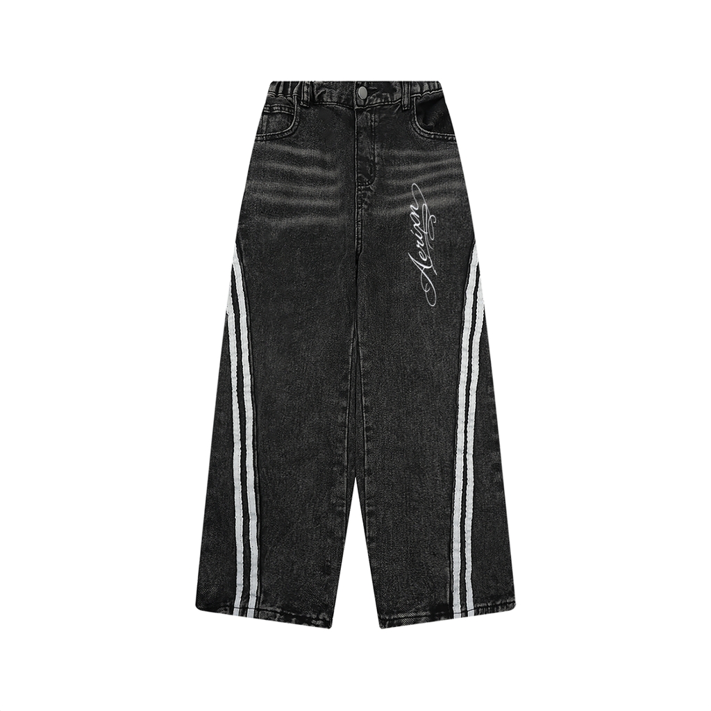 AERIXN Kid’s Vintage Wash Side Stripe Jeans — Signature Detail