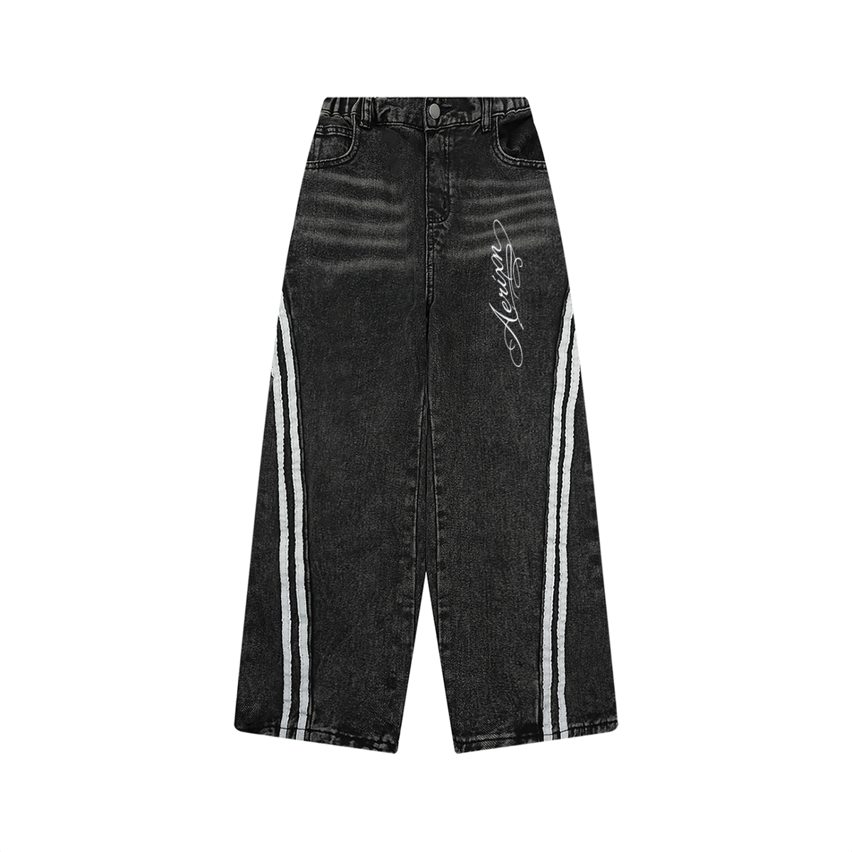 AERIXN Kid’s Vintage Wash Side Stripe Jeans — Signature Detail