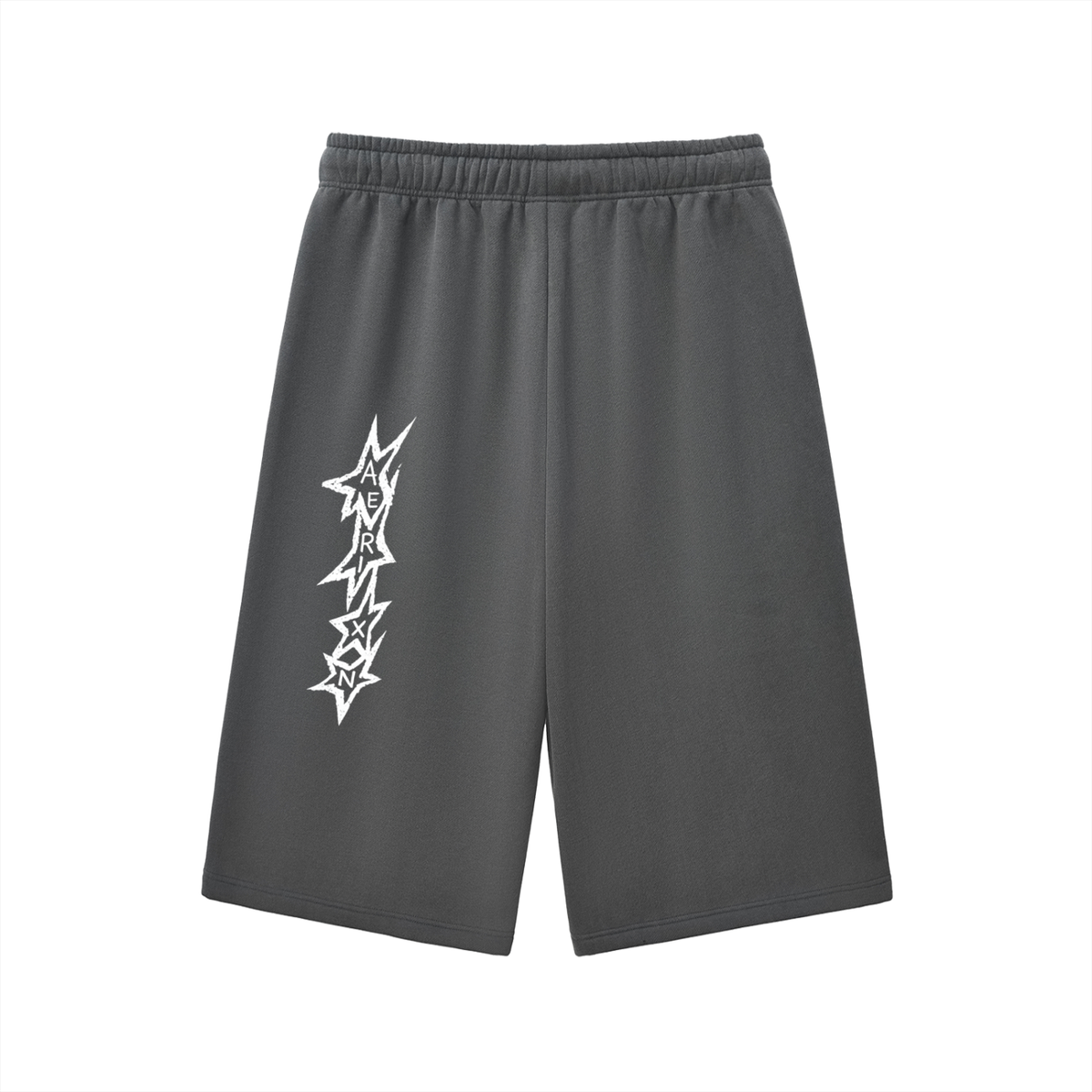 AERIXN Star Series — Relaxed Drawstring Three-Quarter Sweatpants (White Stars)
