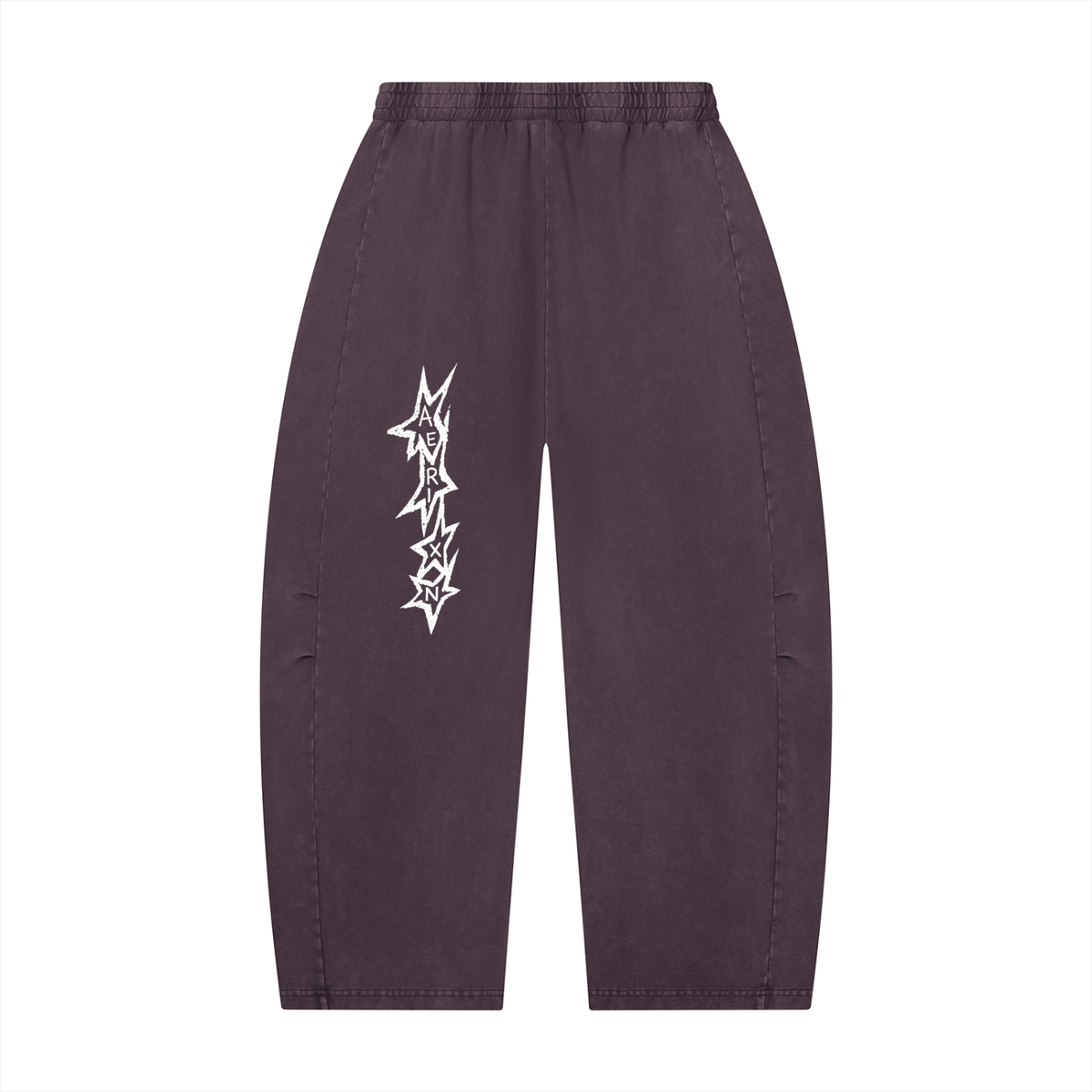 AERIXN Star Series — Mineral Wash Barrel Leg Pants (White Stars)