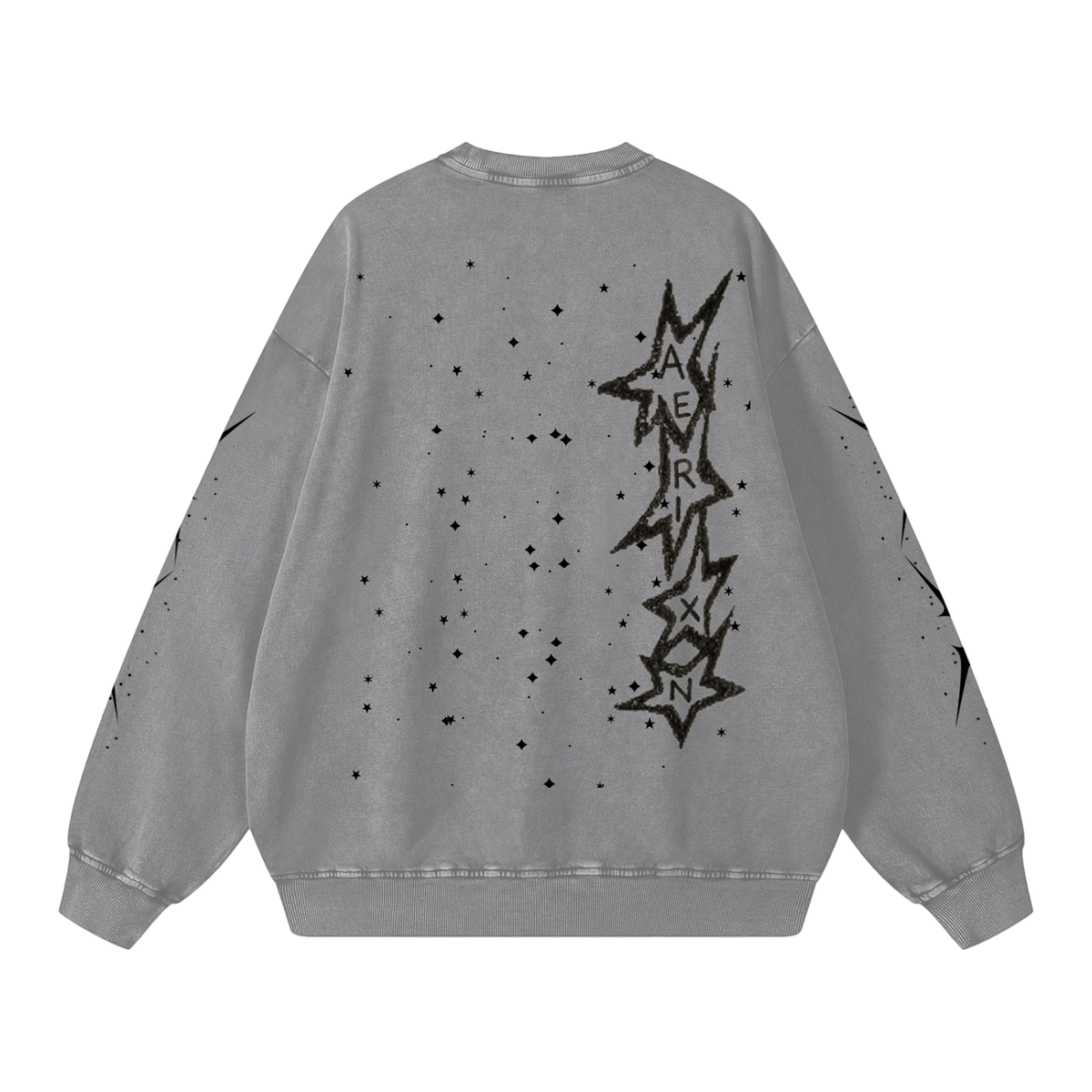 AERIXN Star Series — Snow Washed Oversized Sweatshirt