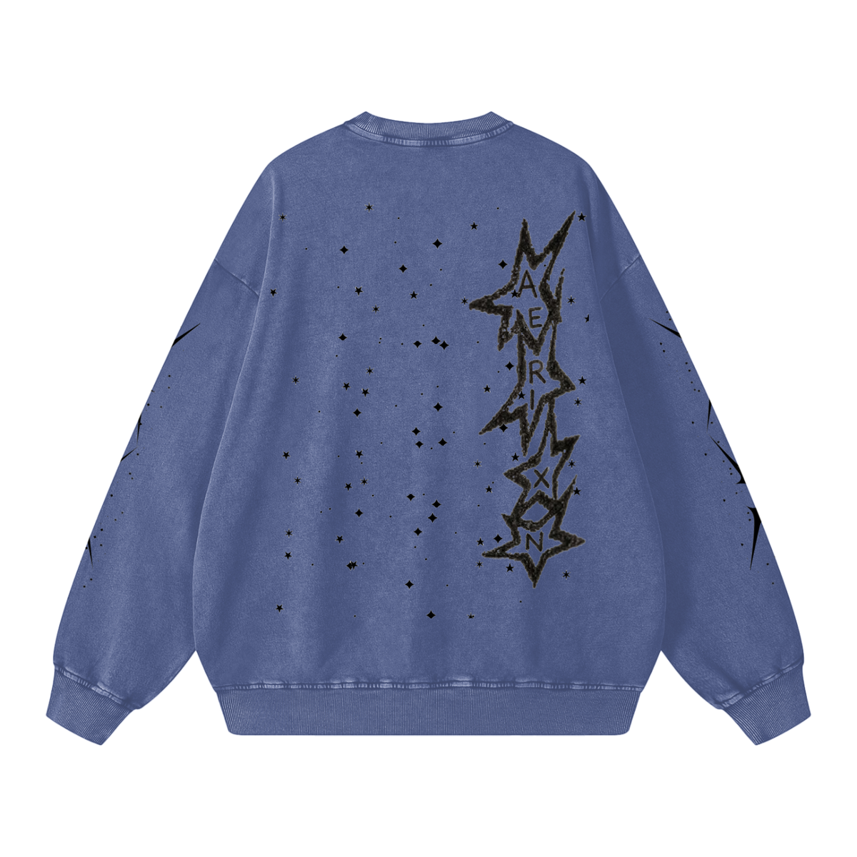 AERIXN Star Series — Snow Washed Oversized Sweatshirt