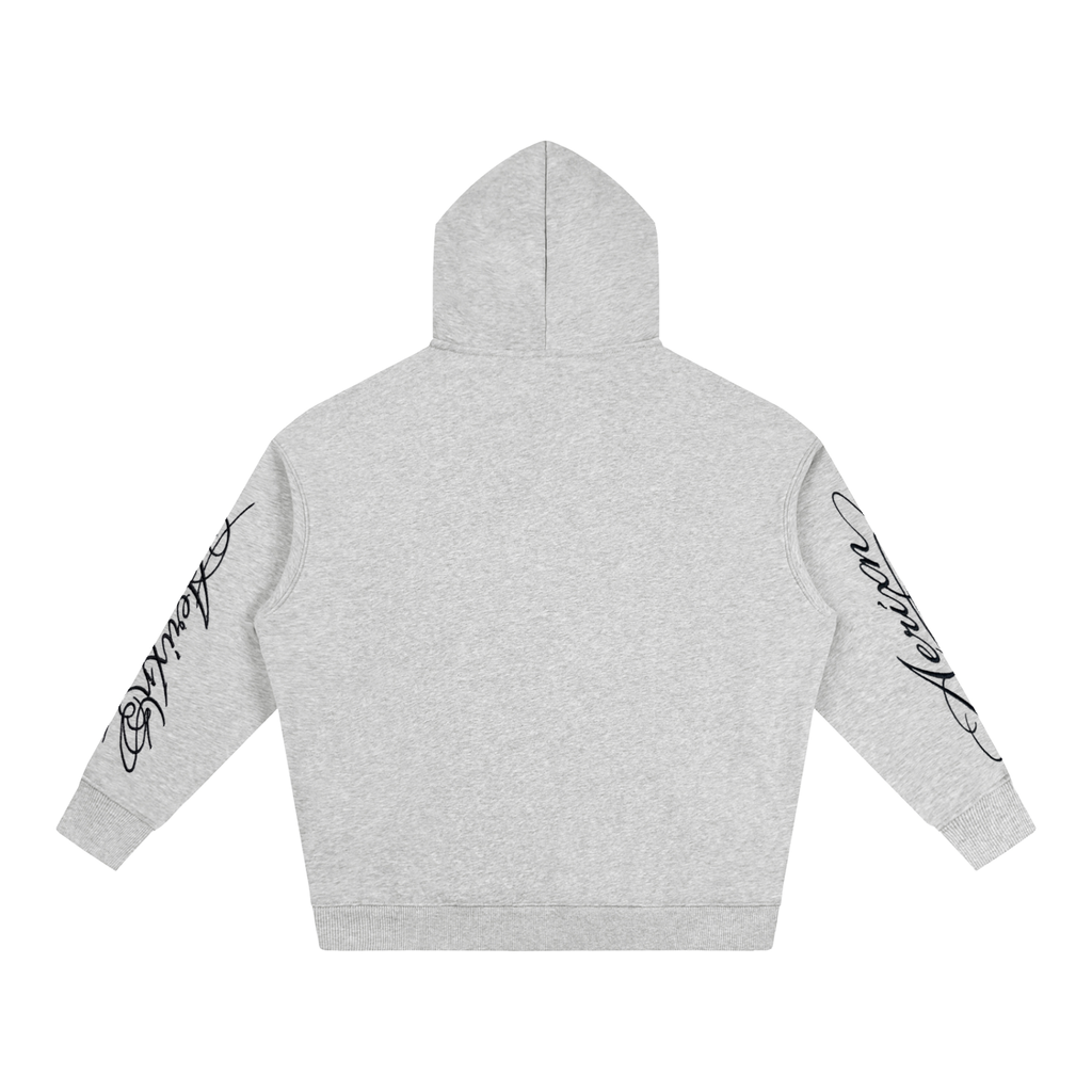 AERIXN Oversized Fleeced Hoodie — Signature Detail