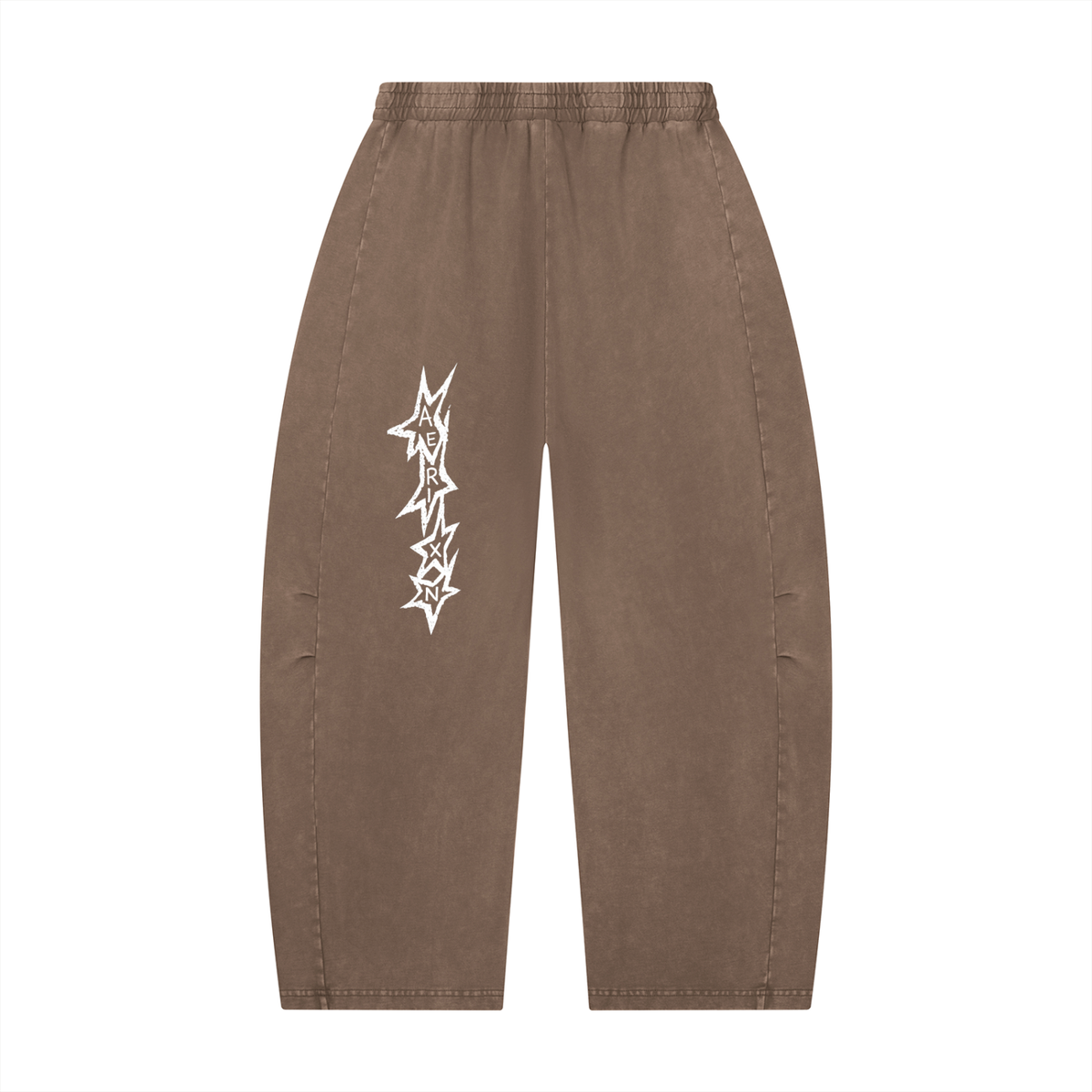 AERIXN Star Series — Mineral Wash Barrel Leg Pants (White Stars)