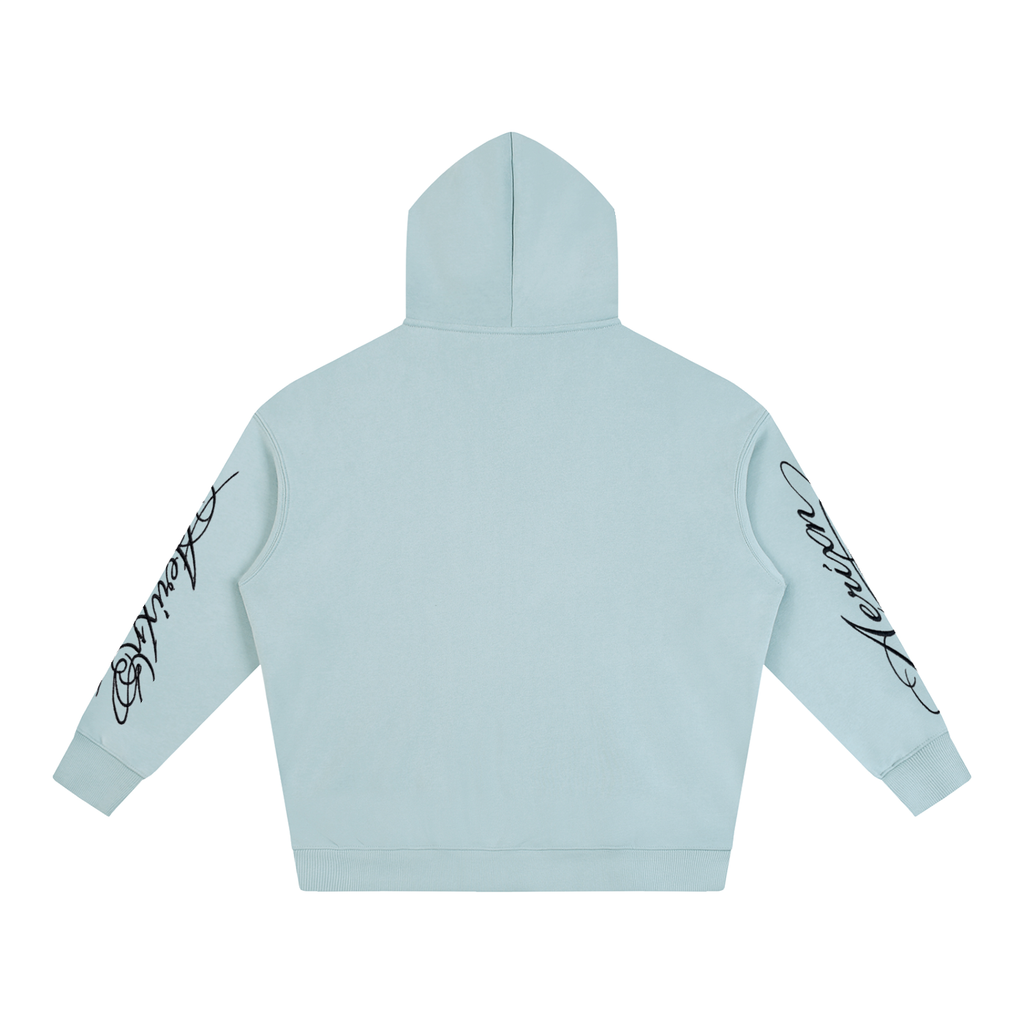 AERIXN Oversized Fleeced Hoodie — Signature Detail