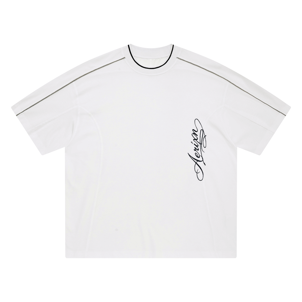 AERIXN Oversized Contrast Tape T-Shirt