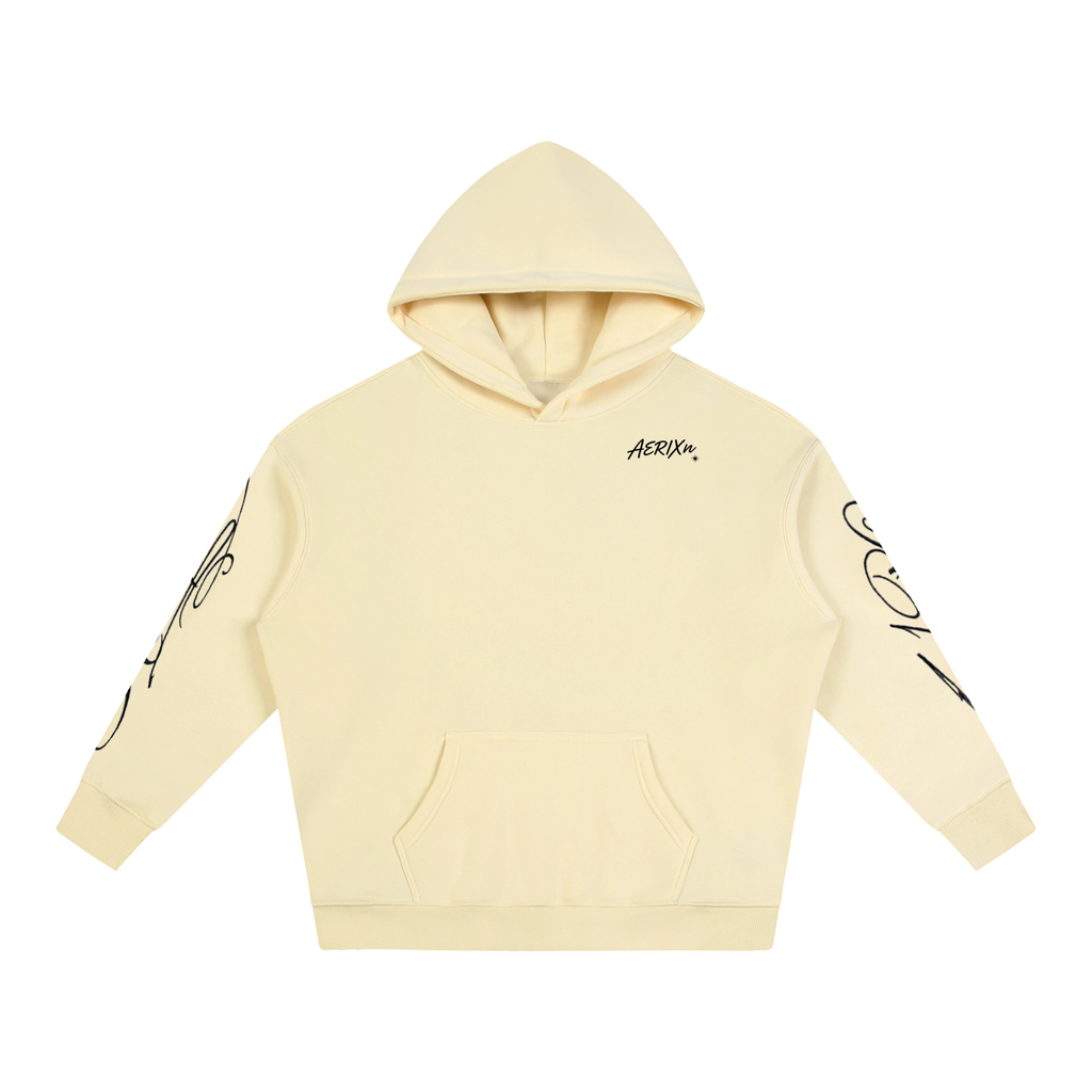 AERIXN Oversized Fleeced Hoodie — Signature Detail