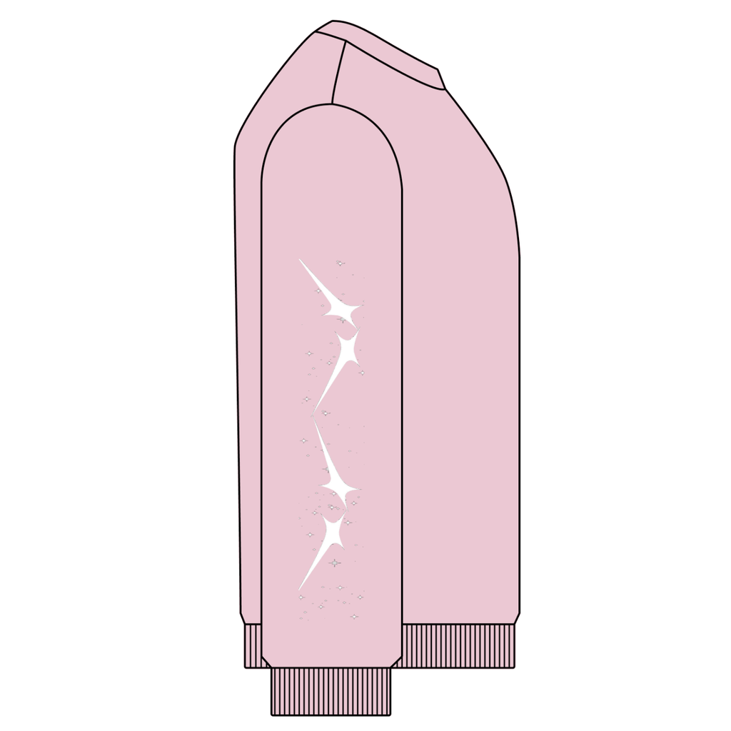 AERIXN Star Series — Snow Washed Oversized Sweatshirt (White Stars)