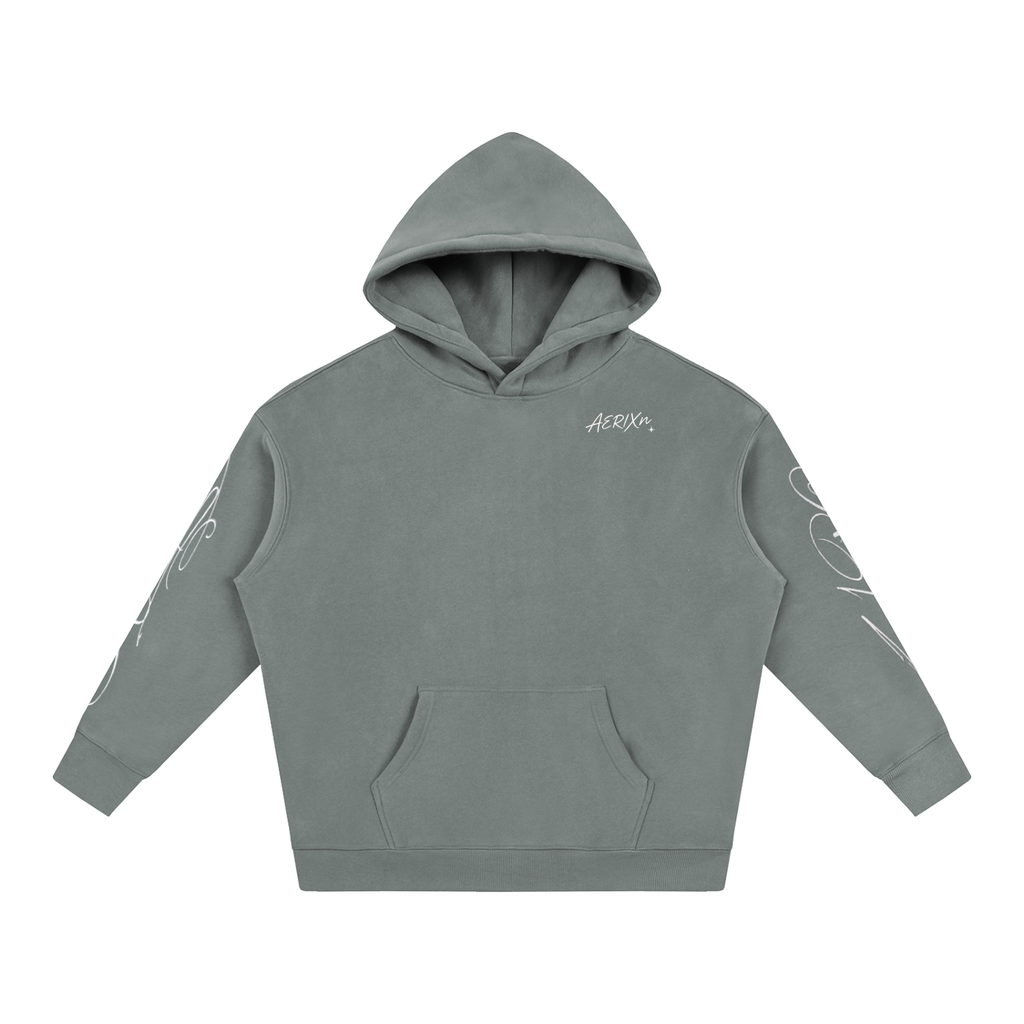 AERIXN Oversized Fleeced Hoodie — Signature Detail