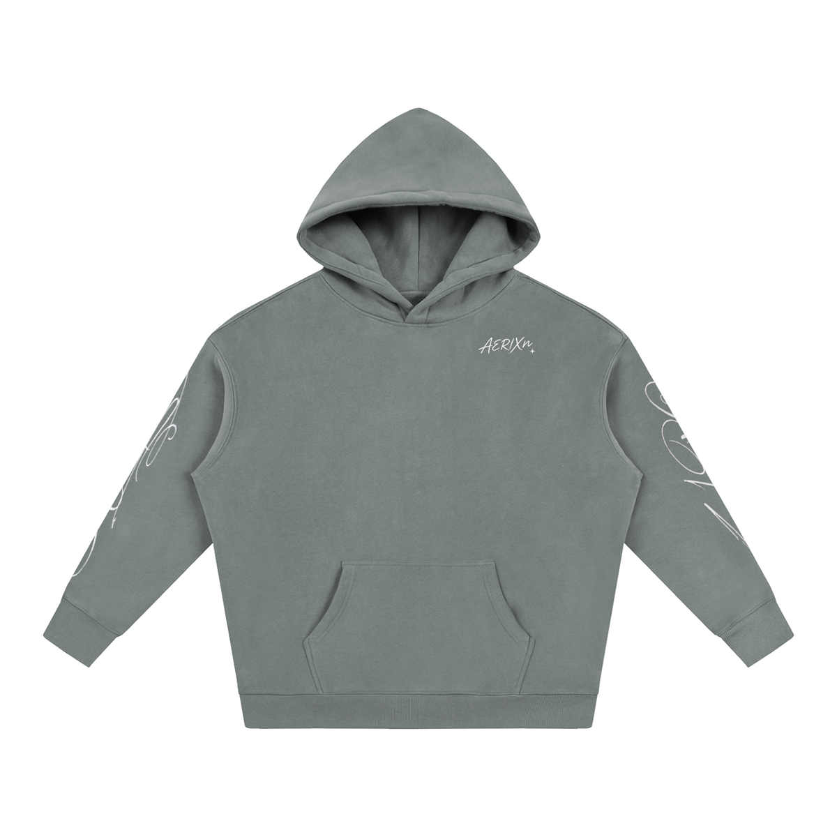 AERIXN Oversized Fleeced Hoodie — Signature Detail