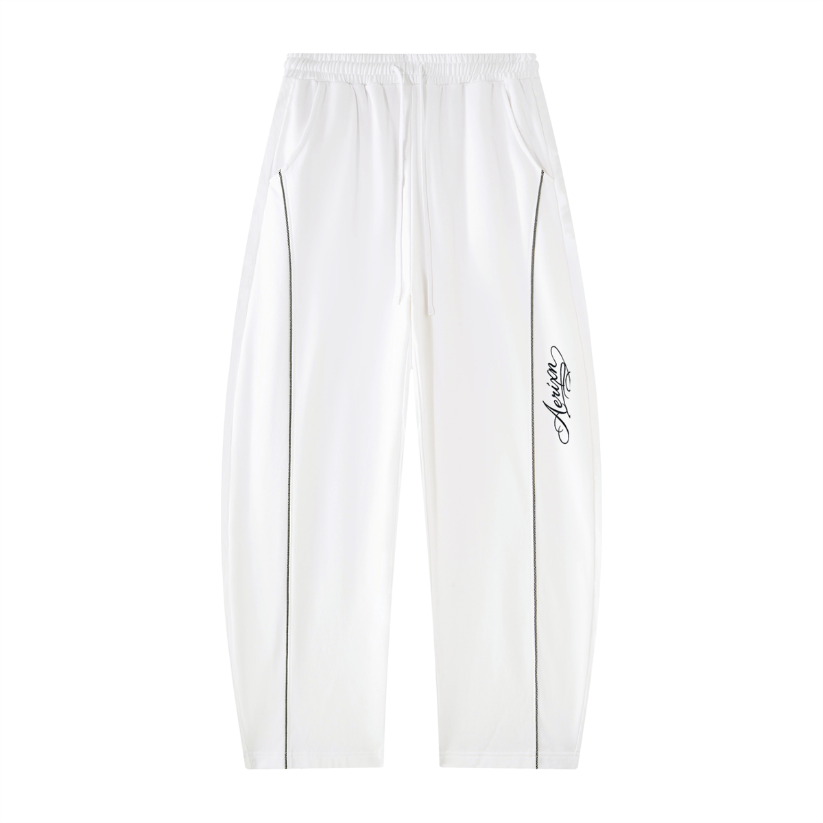 AERIXN Heavyweight Barrel Leg Sweatpants — Signature Detail