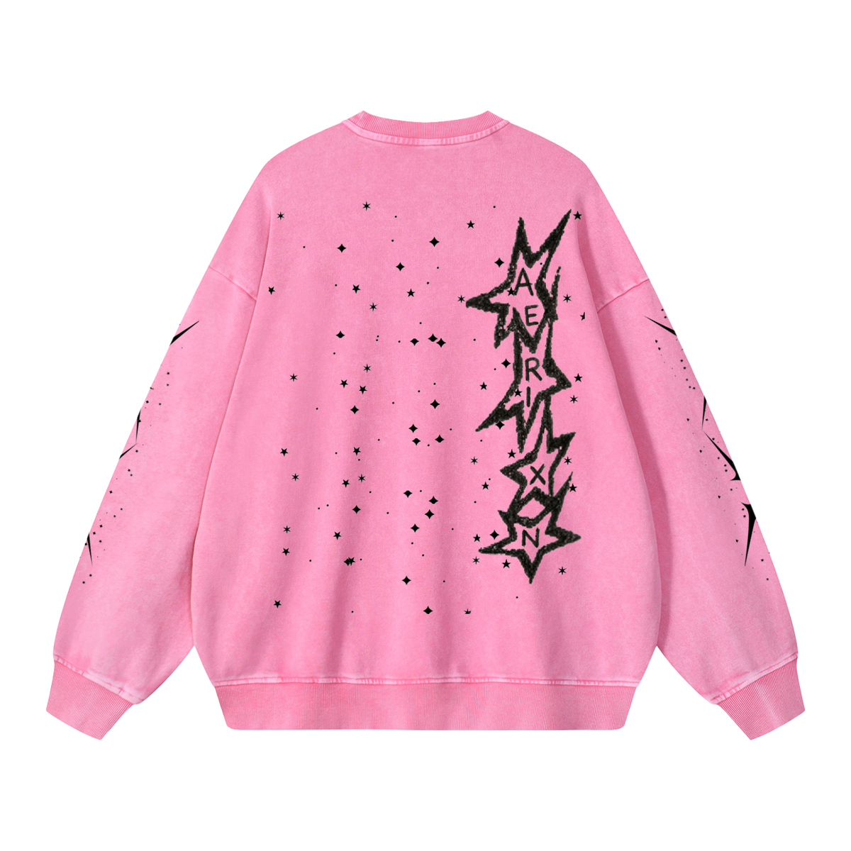 AERIXN Star Series — Snow Washed Oversized Sweatshirt