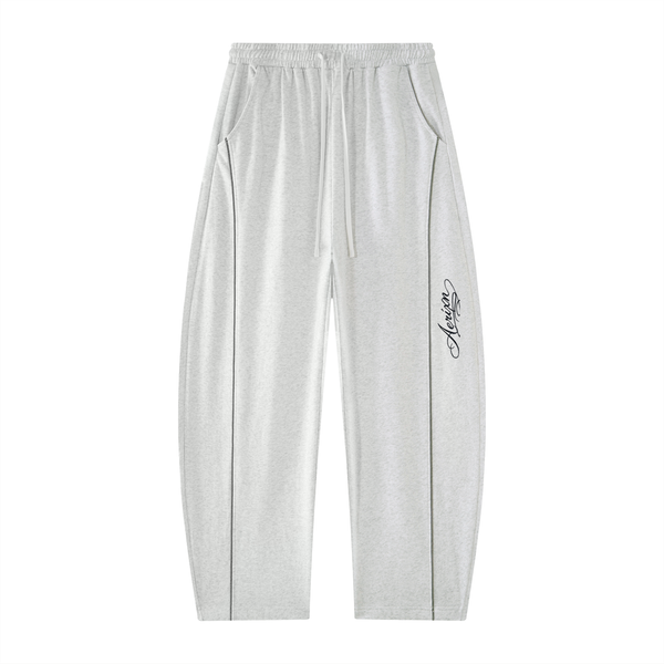 AERIXN Heavyweight Barrel Leg Sweatpants — Signature Detail