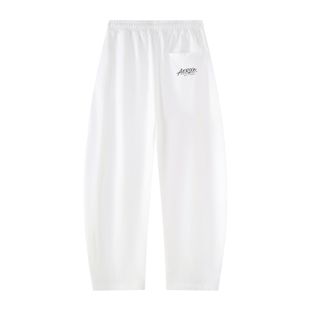 AERIXN Heavyweight Barrel Leg Sweatpants — Signature Detail