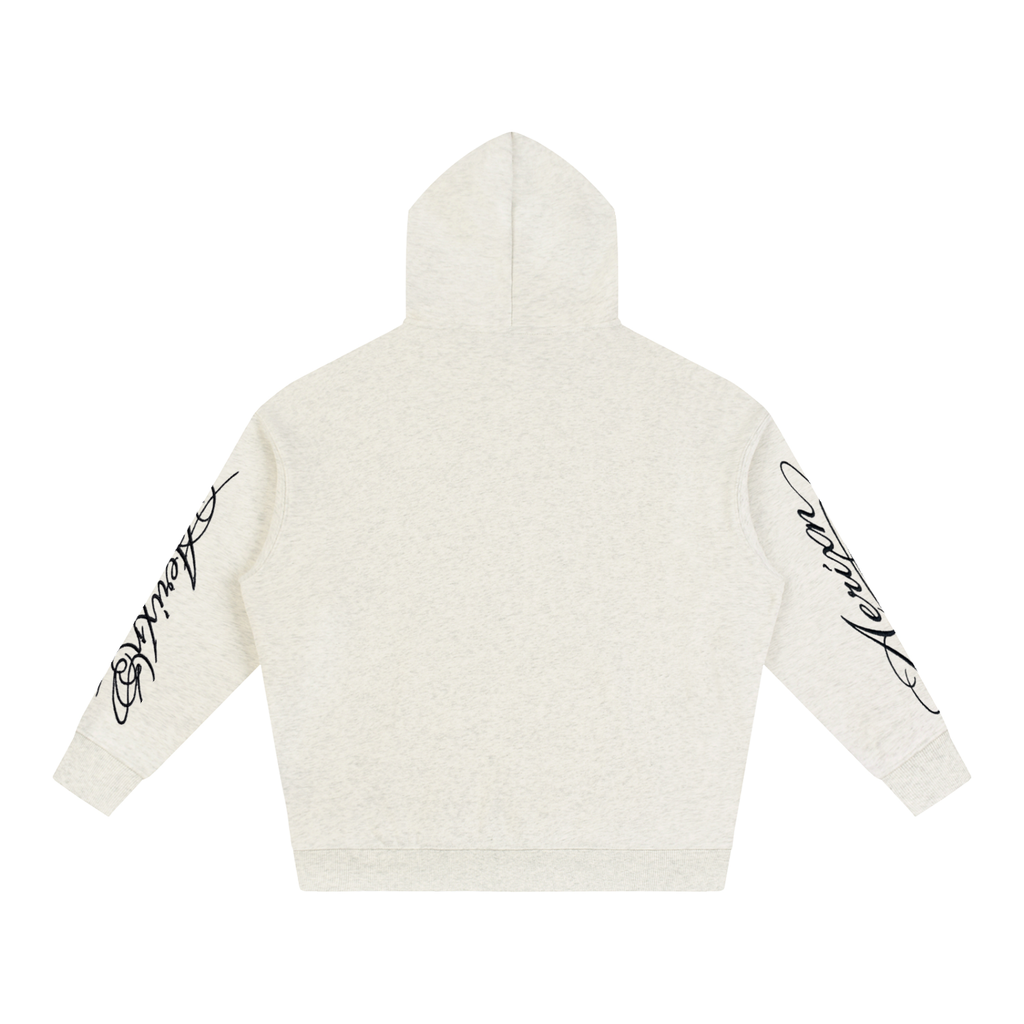 AERIXN Oversized Fleeced Hoodie — Signature Detail
