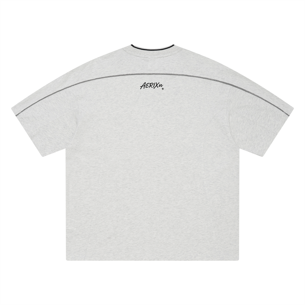 AERIXN Oversized Contrast Tape T-Shirt