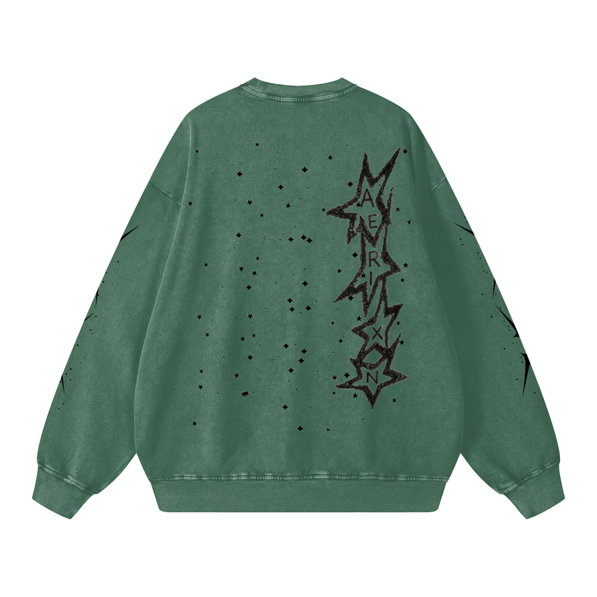 AERIXN Star Series — Snow Washed Oversized Sweatshirt