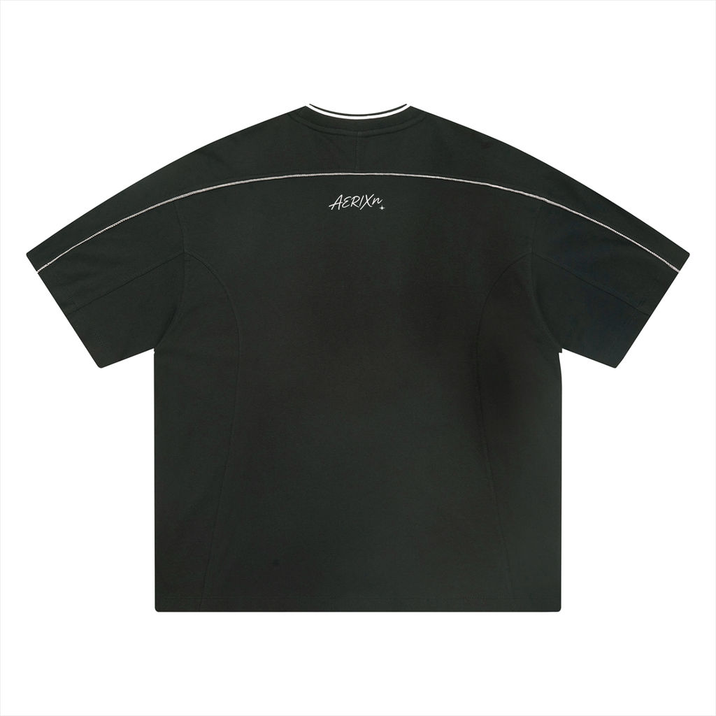 AERIXN Oversized Contrast Tape T-Shirt