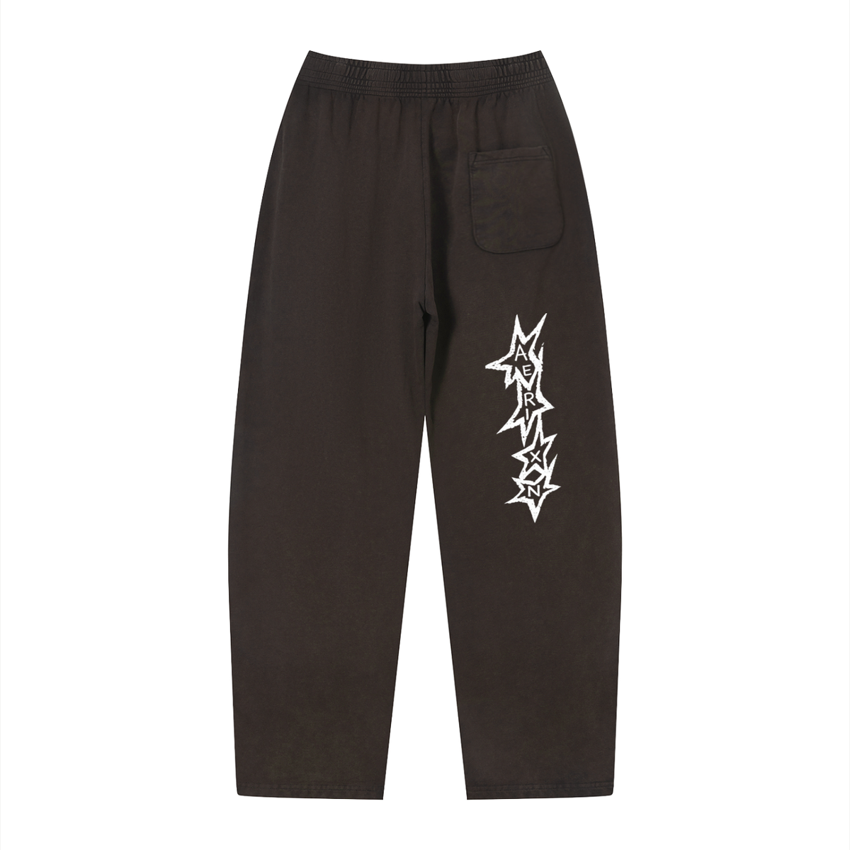AERIXN Star Series — Vintage Wash Loose Sweatpants (White Stars)