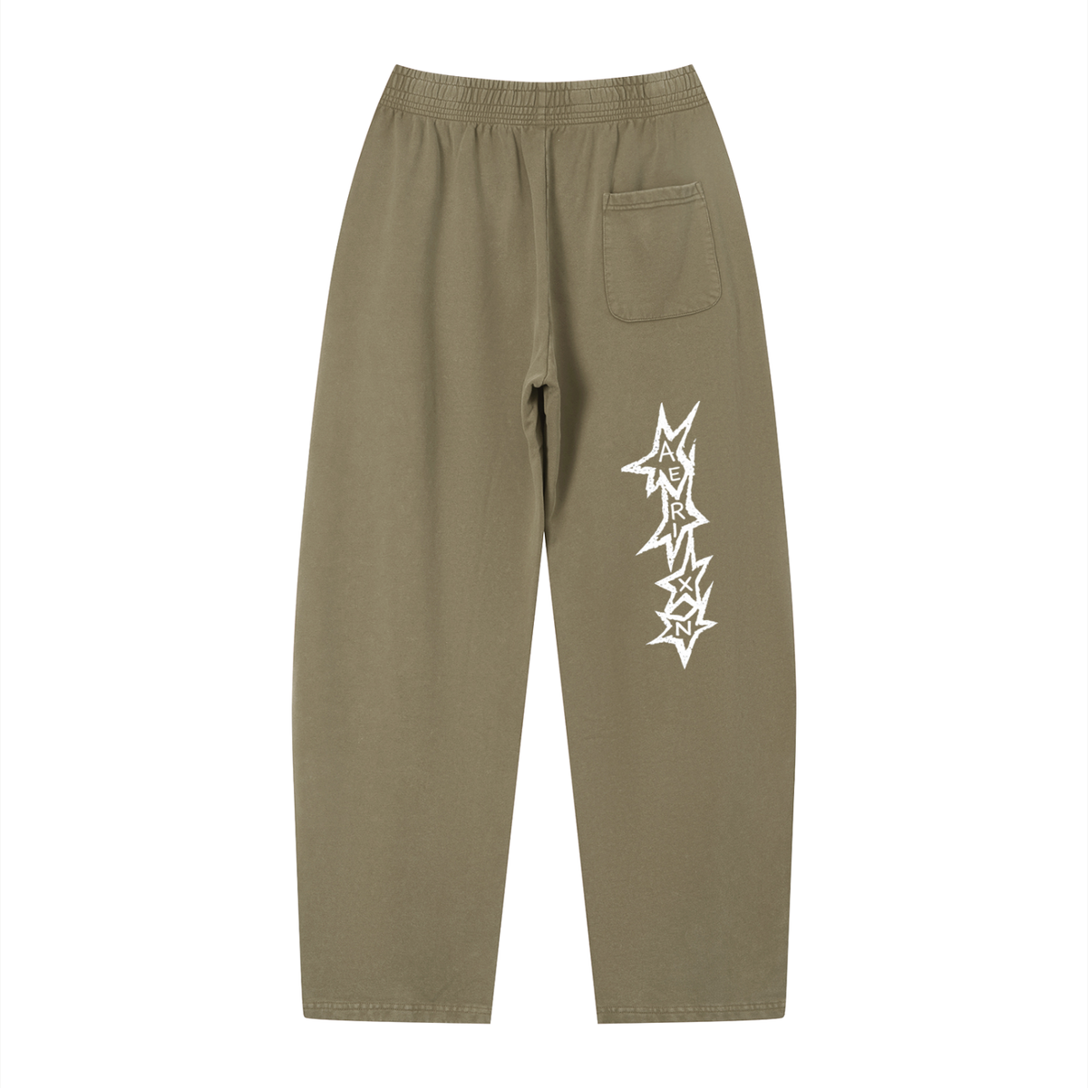 AERIXN Star Series — Vintage Wash Loose Sweatpants (White Stars)